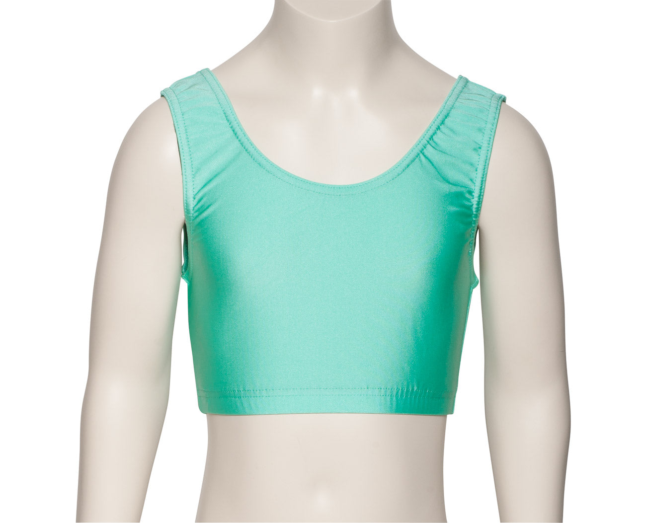 KCTN-6 Women's Shiny Nylon Lycra Tank Back Dance Fitness Gym Crop Top