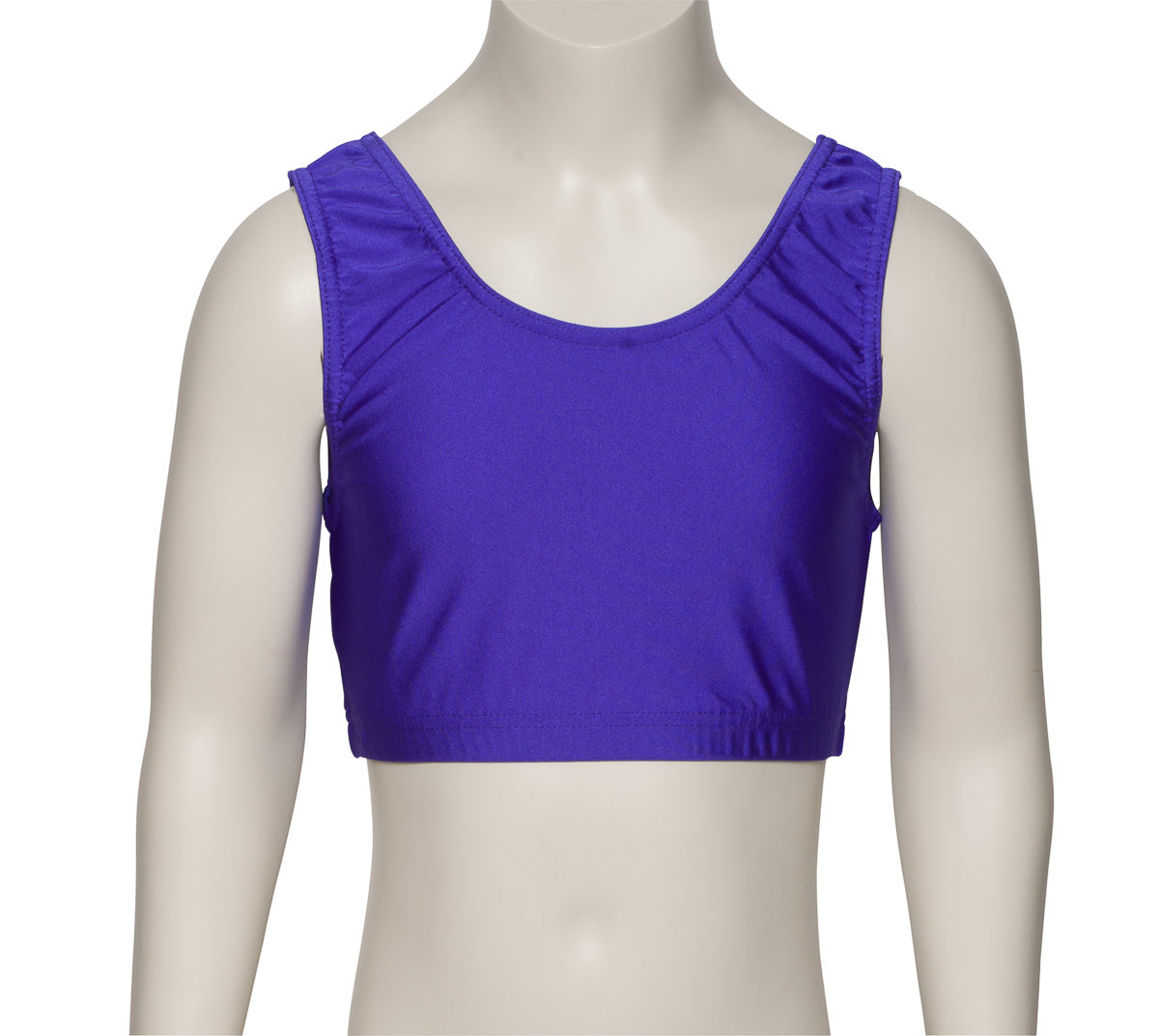 KCTN-6 Women's Shiny Nylon Lycra Tank Back Dance Fitness Gym Crop Top