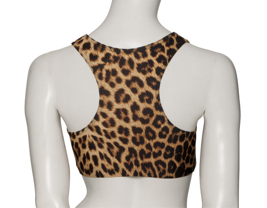 KCTP-5 All Colours and Sizes ANIMAL PRINT Racer Back Dance Fitness Gym Crop Top