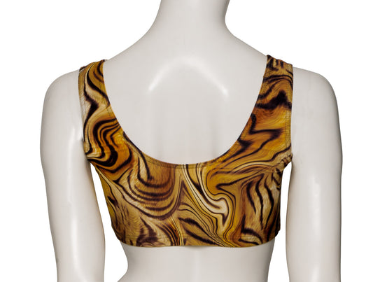 KCTP-6 All Colours and Sizes ANIMAL PRINT Tank Back Dance Fitness Gym Crop Top