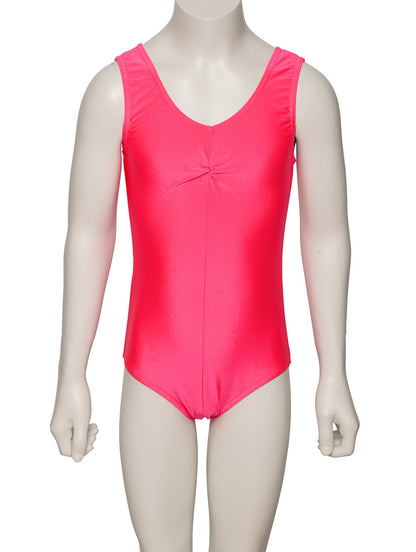 KDC006 Girls All Colours Nylon Lycra Sleeveless Ruched Dance Gymnastics Leotard