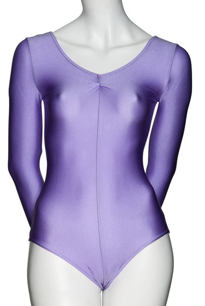 KDC009 Women's All Colours Nylon Lycra Long Sleeve Ruched Dance Gymnastics Leotard