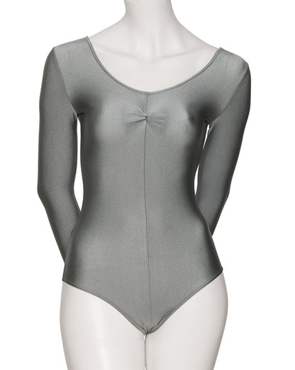 KDC009 Women's All Colours Nylon Lycra Long Sleeve Ruched Dance Gymnastics Leotard
