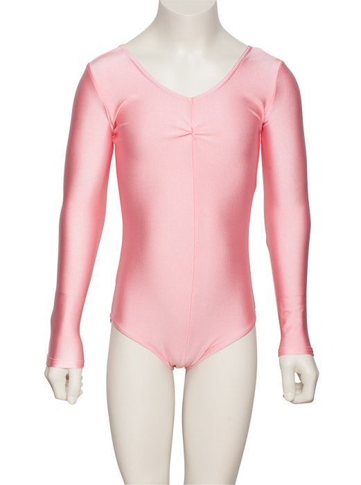 KDC009 Girls All Colours Nylon Lycra Long Sleeve Ruched Dance Gymnastics Leotard