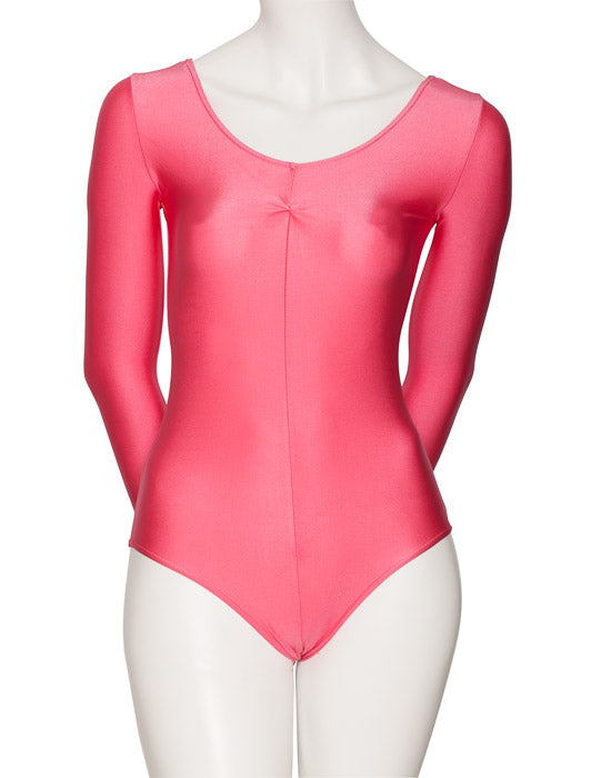 KDC009 Women's All Colours Nylon Lycra Long Sleeve Ruched Dance Gymnastics Leotard