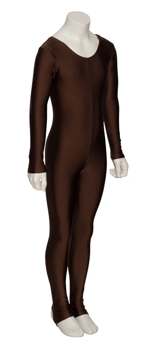 KDC012 Girls All Colours Lycra Long Sleeve Dance Catsuit With Stirrups