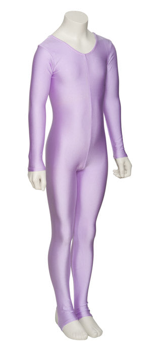 KDC012 Girls All Colours Lycra Long Sleeve Dance Catsuit With Stirrups