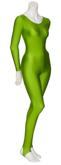 KDC012 Women's All Colours Lycra Long Sleeve Stirrup Dance Catsuit
