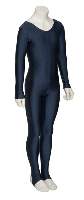 KDC012 Girls All Colours Lycra Long Sleeve Dance Catsuit With Stirrups