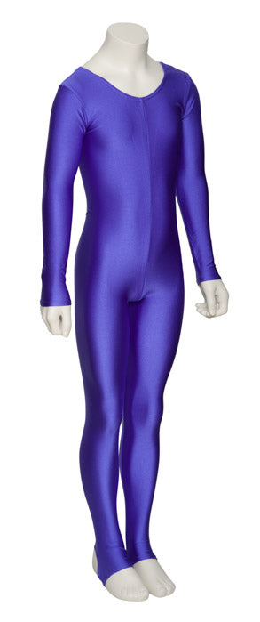 KDC012 Girls All Colours Lycra Long Sleeve Dance Catsuit With Stirrups
