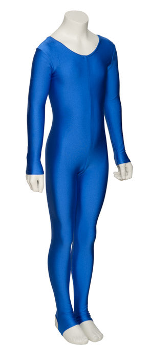 KDC012 Girls All Colours Lycra Long Sleeve Dance Catsuit With Stirrups