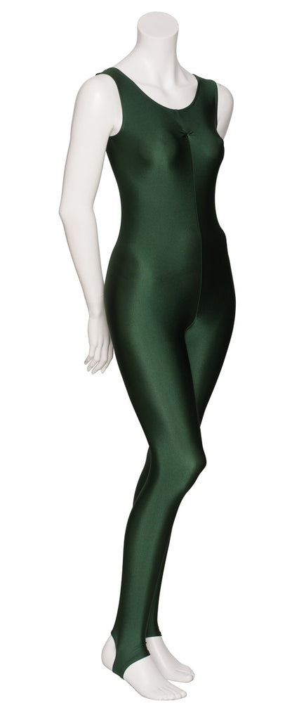 KDC013 Women's All Colours Lycra Ruched Front Sleeveless Stirrup Dance Catsuit