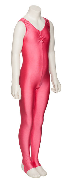 KDC013 Women's All Colours Lycra Ruched Front Sleeveless Stirrup Dance Catsuit