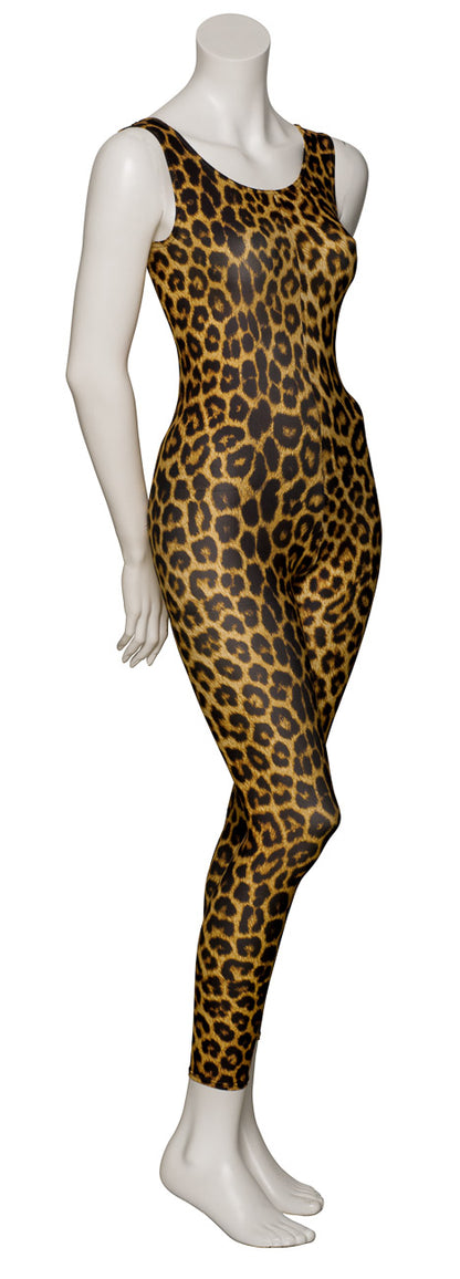 KDC016 All Colours ANIMAL PRINT Women's Girls Lycra Sleeveless Footless Catsuit Unitard