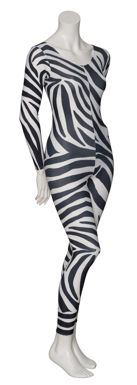 KDC017 All Colours ANIMAL PRINT Women's Girls Lycra Long Sleeve Footless Catsuit Unitard