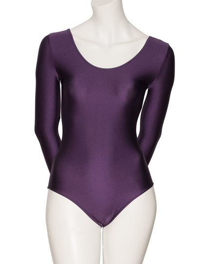 KDC029 Women's All Colours Nylon Lycra Long Sleeve Plain Dance Gymnastics Leotard