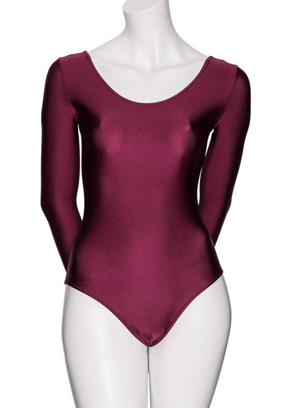 KDC029 Women's All Colours Nylon Lycra Long Sleeve Plain Dance Gymnastics Leotard