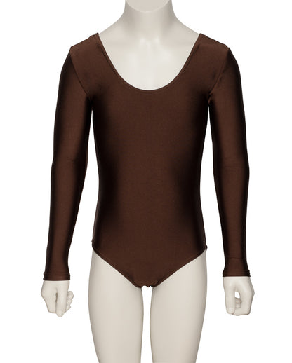 KDC029 Girls All Colours Nylon Lycra Long Sleeve Plain Dance Gymnastics Leotard