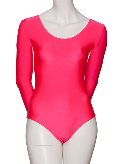 KDC029 Women's All Colours Nylon Lycra Long Sleeve Plain Dance Gymnastics Leotard