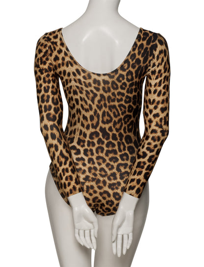 KDC029 All Colours ANIMAL PRINT Women's Girls Lycra Long Sleeve Dance Leotard