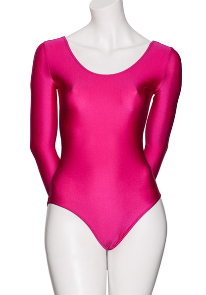 KDC029 Women's All Colours Nylon Lycra Long Sleeve Plain Dance Gymnastics Leotard