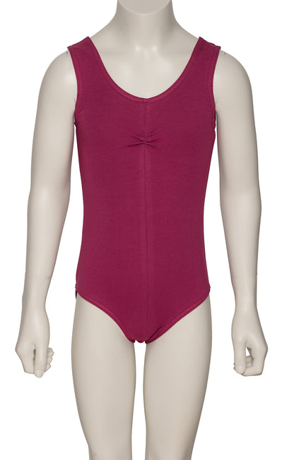 KDC038 Girls All Colours Ruched Cotton Sleeveless Ballet Dance Leotard