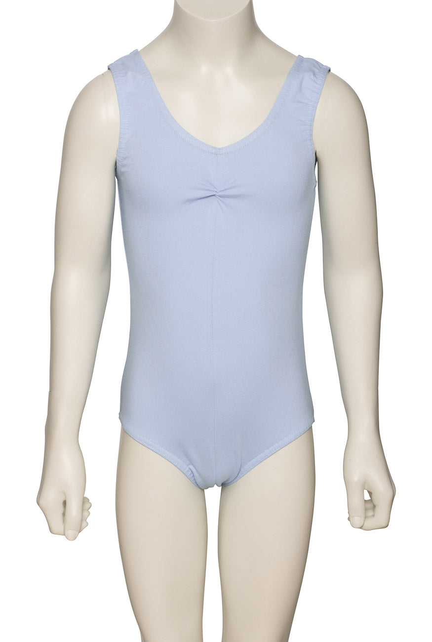 KDC038 Girls All Colours Ruched Cotton Sleeveless Ballet Dance Leotard