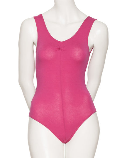 KDC038 Ruched Women's All Colours Cotton Sleeveless Ballet Dance Leotard