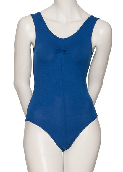 KDC038 Ruched Women's All Colours Cotton Sleeveless Ballet Dance Leotard