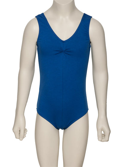 KDC038 Girls All Colours Ruched Cotton Sleeveless Ballet Dance Leotard