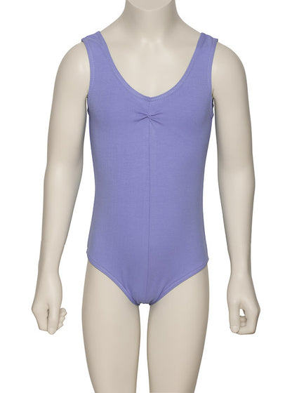 KDC038 Girls All Colours Ruched Cotton Sleeveless Ballet Dance Leotard