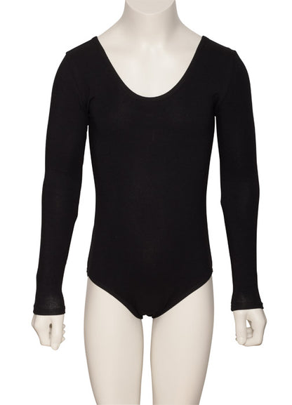 KDC039 Girls All Colours Ruched Cotton Long Sleeve Ballet Dance Leotard