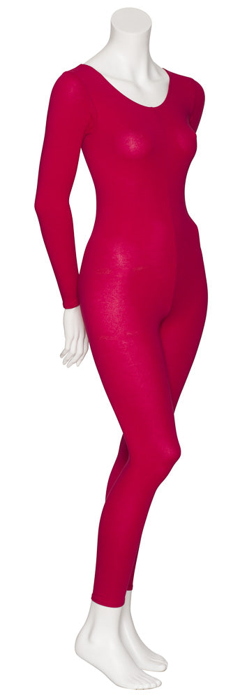KDC057 Women's All Colours Cotton Long Sleeve Footless Catsuit Unitard
