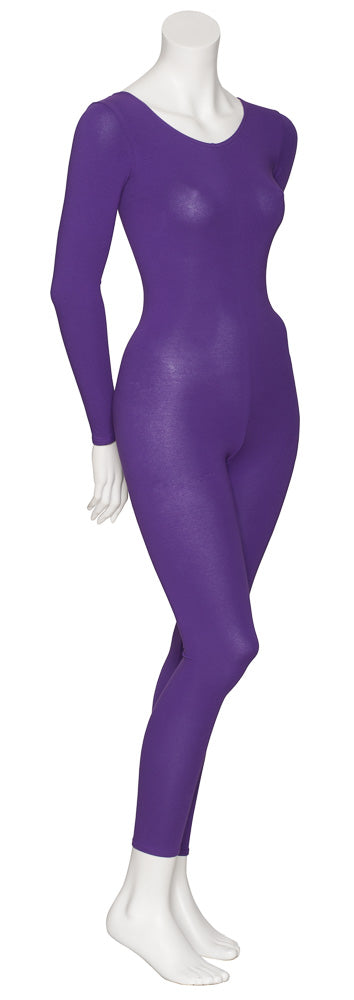 KDC057 Women's All Colours Cotton Long Sleeve Footless Catsuit Unitard