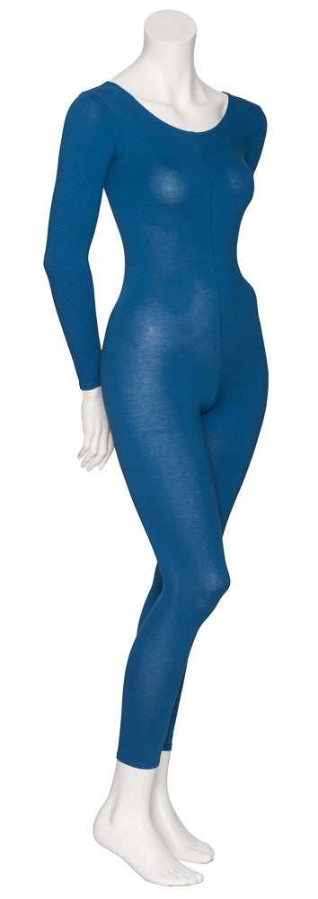KDC057 Women's All Colours Cotton Long Sleeve Footless Catsuit Unitard