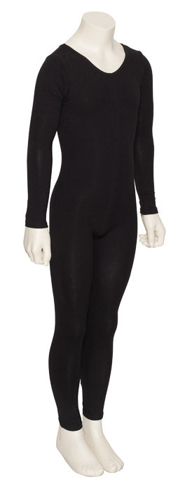 KDC057 Girls All Colours Cotton Long Sleeve Footless Catsuit Unitard