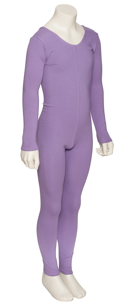 KDC057 Girls All Colours Cotton Long Sleeve Footless Catsuit Unitard