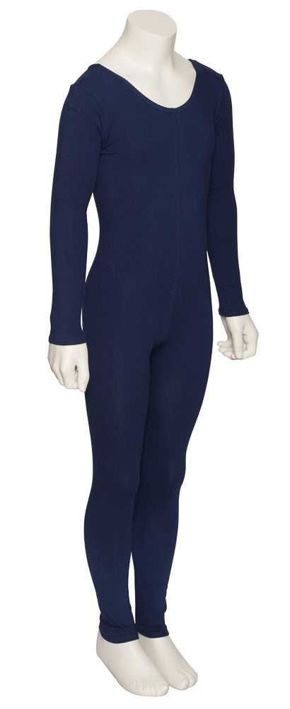 KDC057 Girls All Colours Cotton Long Sleeve Footless Catsuit Unitard