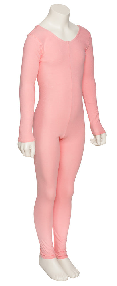 KDC057 Girls All Colours Cotton Long Sleeve Footless Catsuit Unitard
