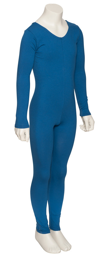 KDC057 Girls All Colours Cotton Long Sleeve Footless Catsuit Unitard
