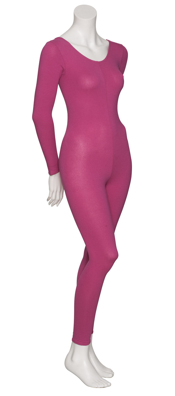 KDC057 Women's All Colours Cotton Long Sleeve Footless Catsuit Unitard