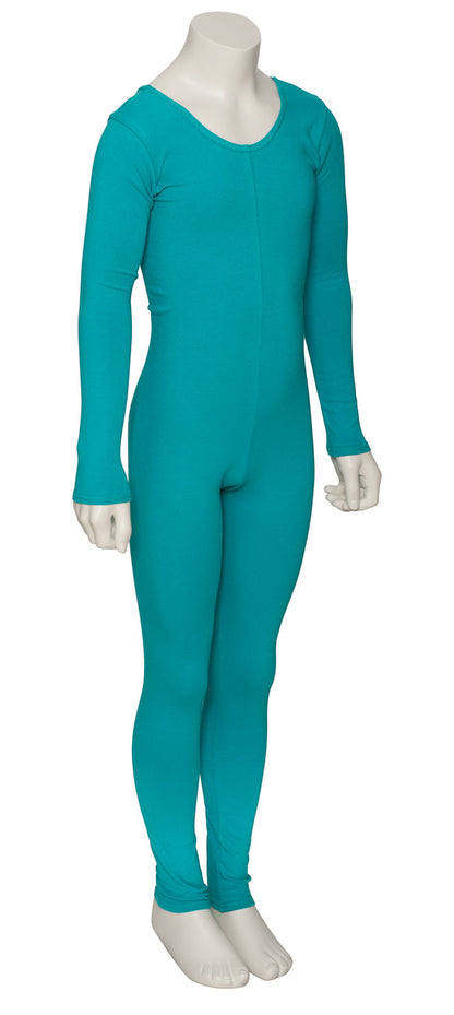 KDC057 Girls All Colours Cotton Long Sleeve Footless Catsuit Unitard