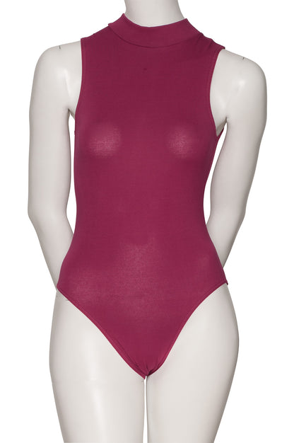KDGC014 Women's All Colours High Neck Cotton Sleeveless Leotard