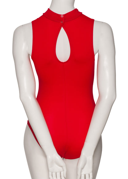 KDGC014 Women's All Colours High Neck Cotton Sleeveless Leotard