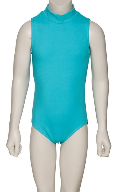 KDGC014 Girls All Colours High Neck Cotton Sleeveless Leotard