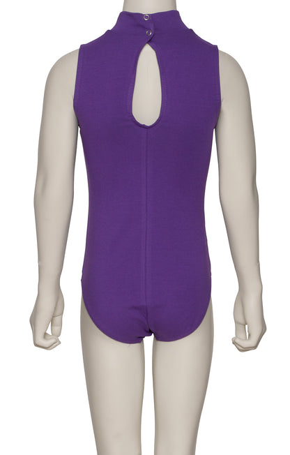 KDGC014 Girls All Colours High Neck Cotton Sleeveless Leotard