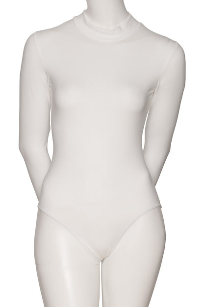 KDGC015 Women's All Colours High Neck Cotton Long Sleeve Leotard