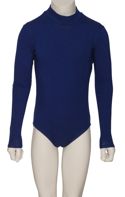 KDGC015 Girls All Colours High Neck Cotton Long Sleeve Leotard