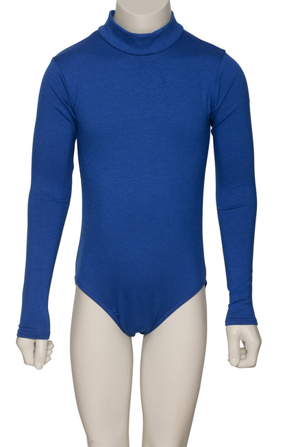 KDGC015 Girls All Colours High Neck Cotton Long Sleeve Leotard