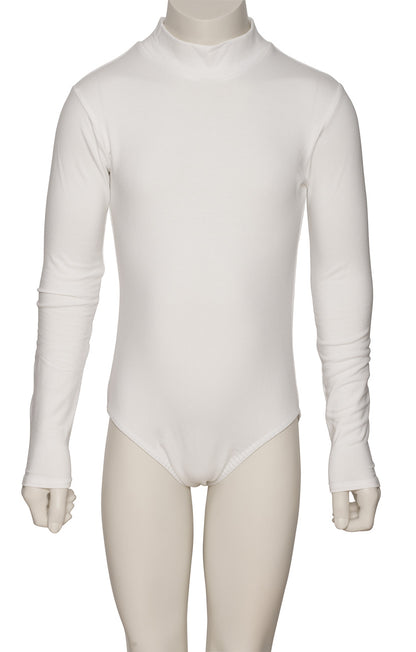 KDGC015 Girls All Colours High Neck Cotton Long Sleeve Leotard